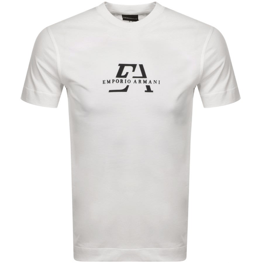 Alternative Image for ProductEmporio Armani Crew Neck Logo T Shirt White1